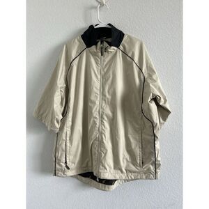 Foresters Outerwear Beige  Golf Windbreaker Size L Water Proof (16)